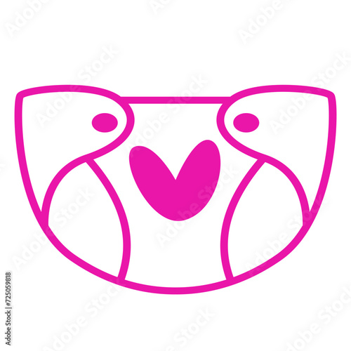 Flat baby pampers icon
