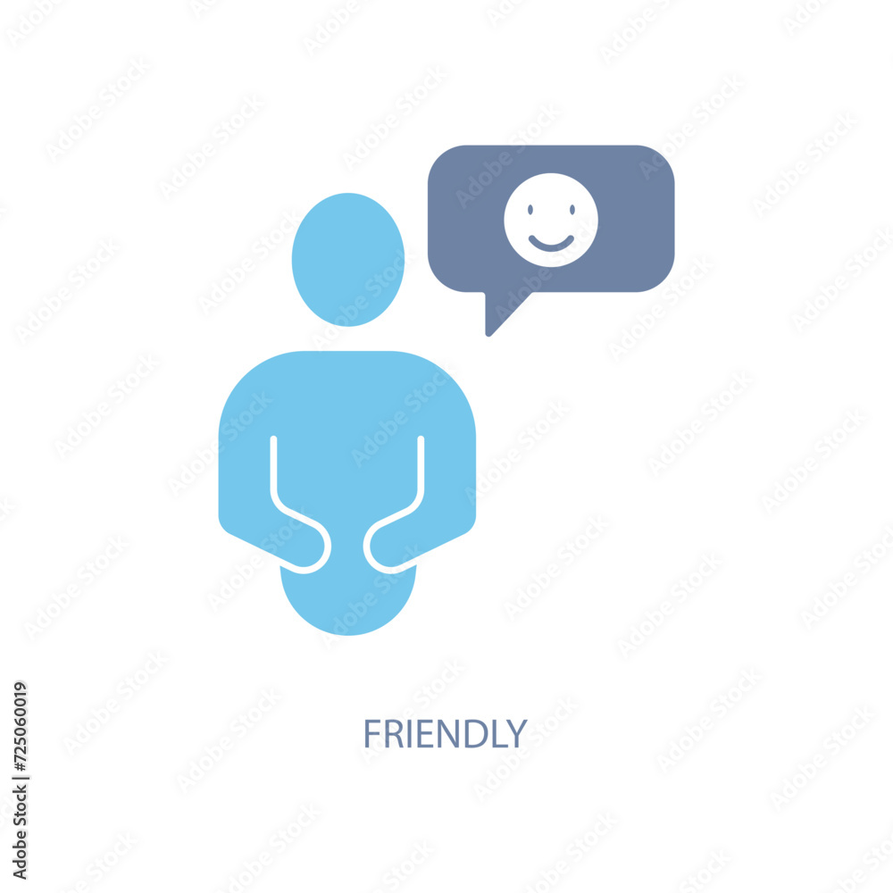 friendly concept line icon. Simple element illustration. friendly concept outline symbol design. friendly concept line icon. Simple element illustration. friendly concept outline symbol design.