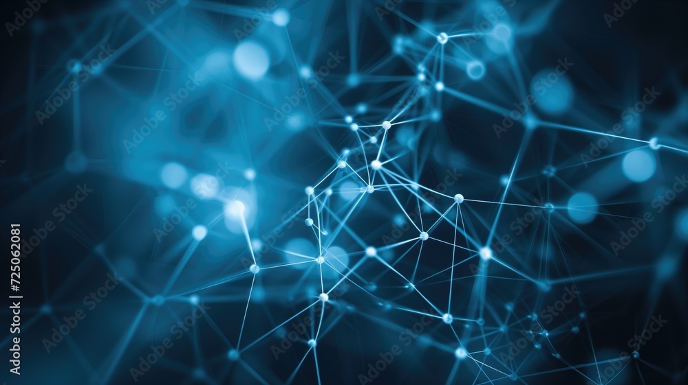 Graphic representation of a network with connected lines and nodes