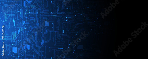 Abstract futuristic circuit computer internet technology board business dark background