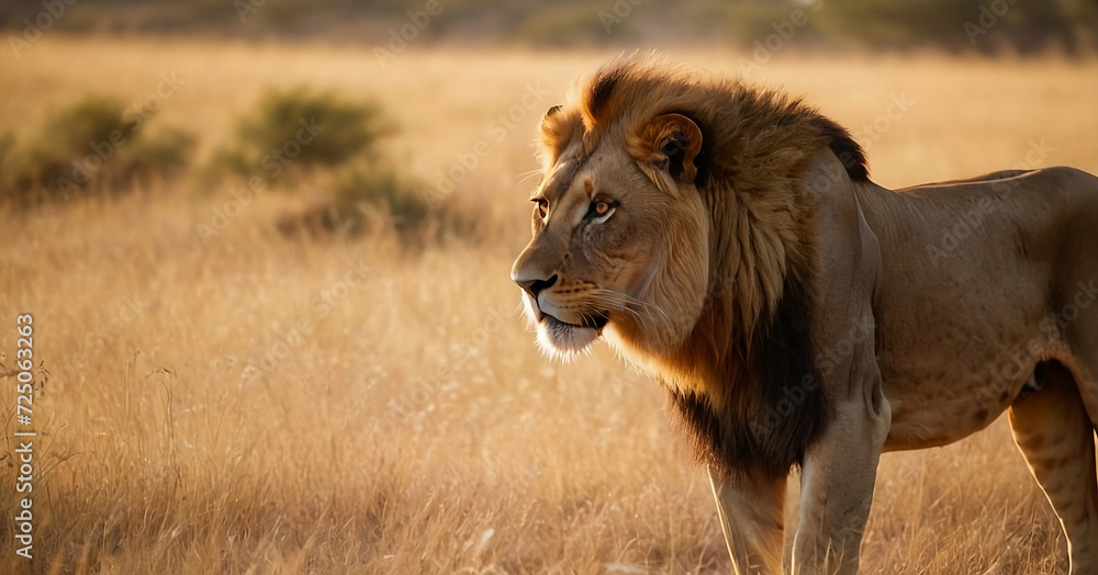 Lion in the Savana