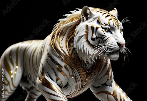 Biomechanical tiger with golden part © OMAR