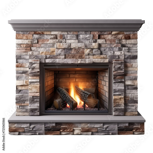 Modern fireplace clip art