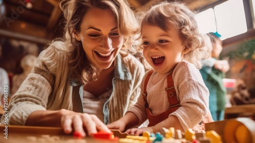 playful learning with mom and child