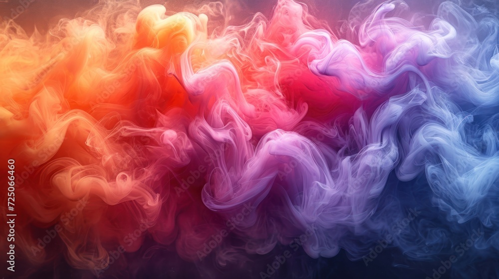 a group of colorful smokes on a black background with red, orange, and blue smokes in the foreground. a group of colorful smokes on a black background with red, orange, and blue smokes in the foreground.