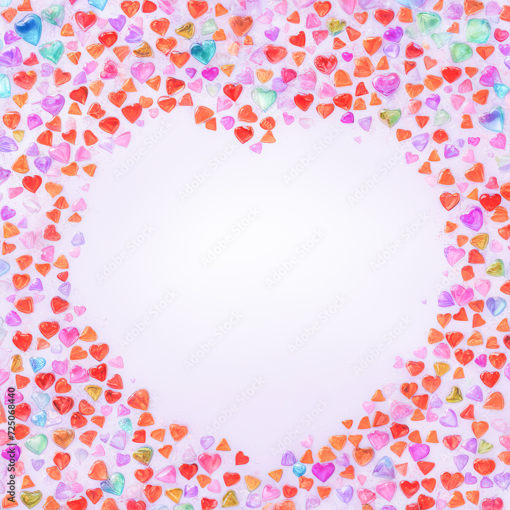 Background of red and pink hearts. for Valentine's Day. There is a message for text Background of red and pink hearts. for Valentine's Day. There is a message for text