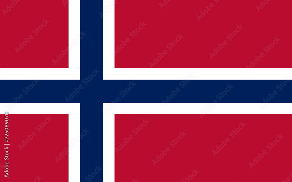 Obraz premium Flag of Norway. Norwegian state symbol. European country