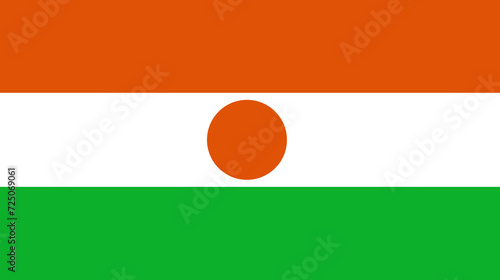 Flag of Niger. Niger flag. African country