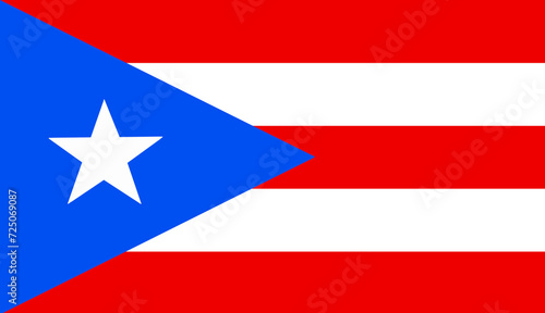 flag of Puerto Rico. national symbol of Commonwealth of Puerto Rico.