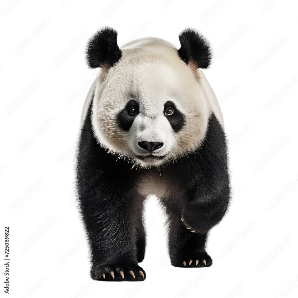 giant panda isolated on white background