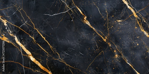 Black and Gold Marble Background © FryArt Studio