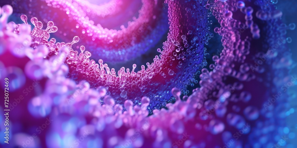 Close-Up of Water Droplets on Purple and Blue Background