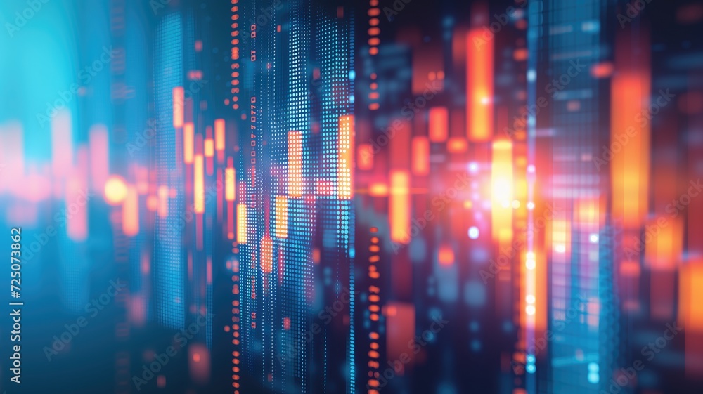 Futuristic digital data pattern with light effects Futuristic digital data pattern with light effects