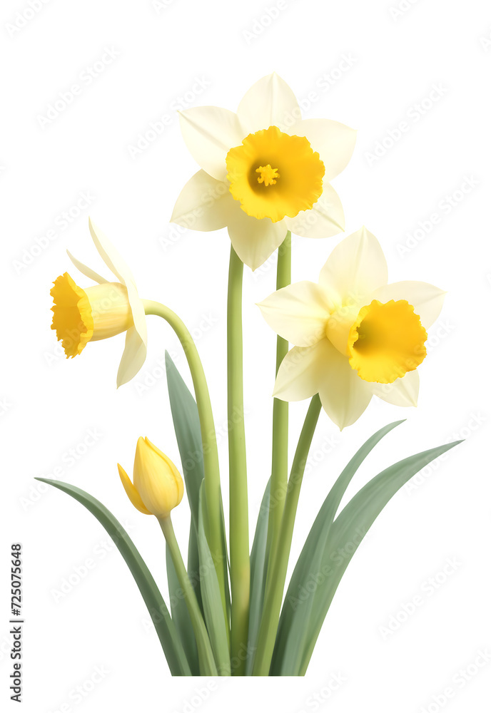 daffodil isolated on transparent background daffodil isolated on transparent background