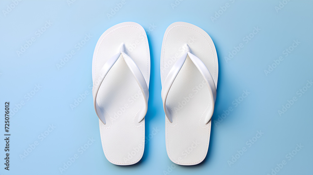 White flip-flops for models. Smooth bottom. White flip-flops for models. Smooth bottom.