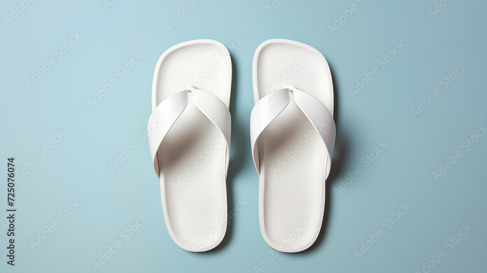 White flip-flops for models. Smooth bottom. White flip-flops for models. Smooth bottom.