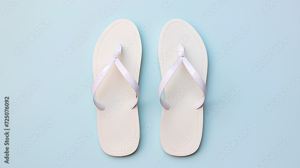 White flip-flops for models. Smooth bottom. White flip-flops for models. Smooth bottom.