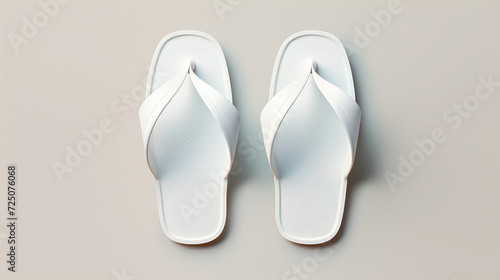 White flip-flops for models. Smooth bottom. photo