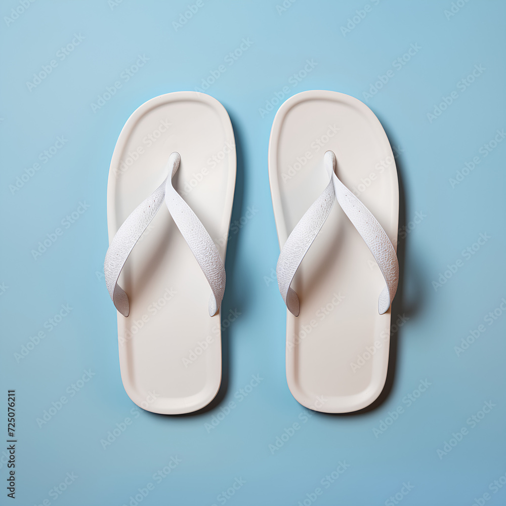 White flip-flops for models. Smooth bottom. White flip-flops for models. Smooth bottom.
