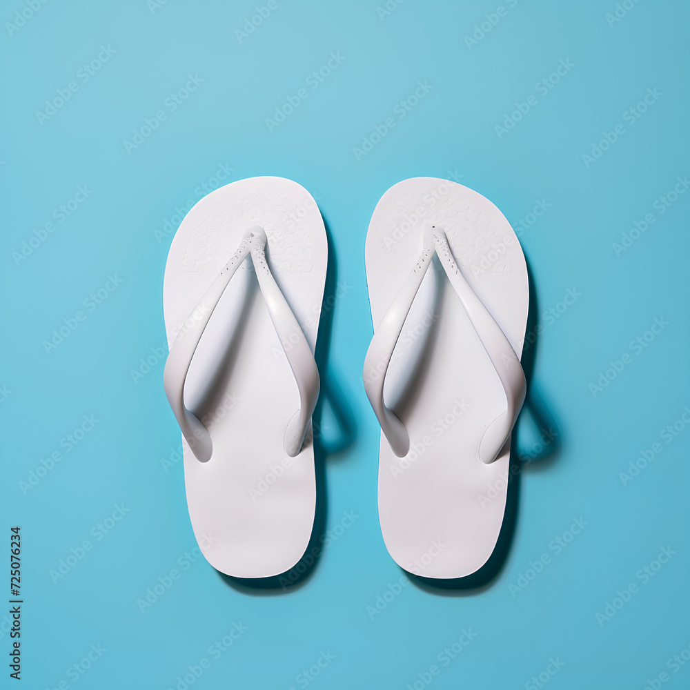 White flip-flops for models. Smooth bottom. White flip-flops for models. Smooth bottom.