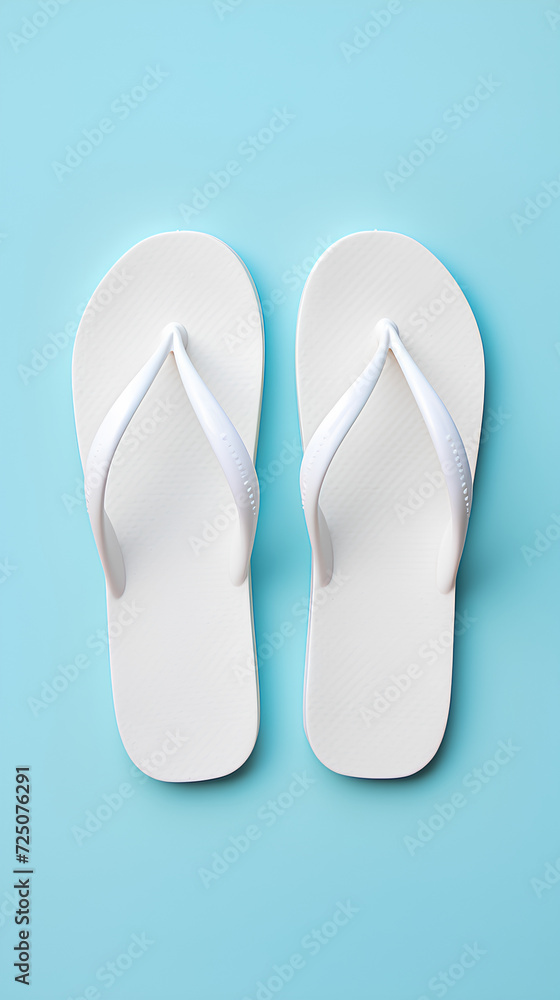 White flip-flops for models. Smooth bottom. White flip-flops for models. Smooth bottom.