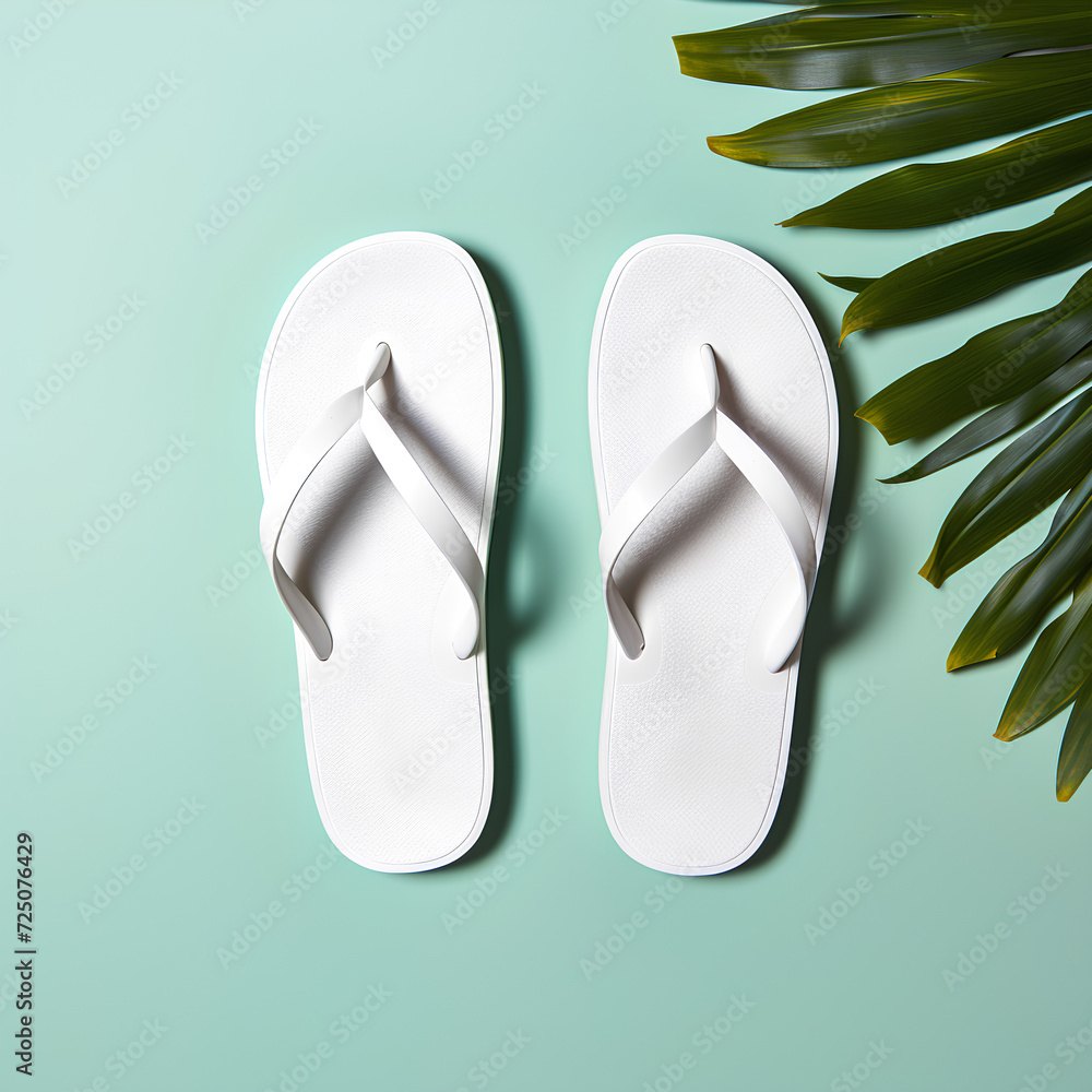 White flip-flops for models. Smooth bottom. White flip-flops for models. Smooth bottom.