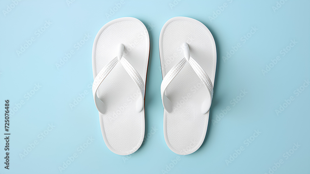 White flip-flops for models. Smooth bottom. White flip-flops for models. Smooth bottom.