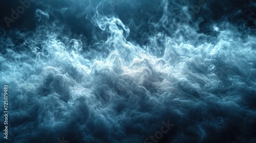  a large amount of smoke is shown against a dark background with a bright light at the end of the image.