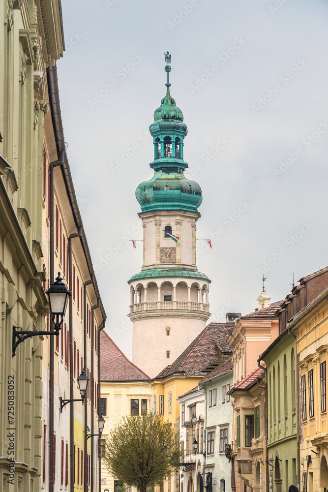 Obraz premium Firewatch Tower in Sopron, Hungary, Europe.