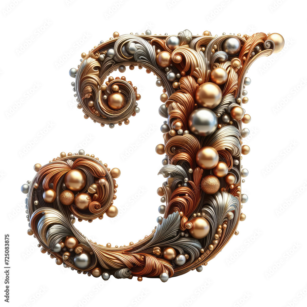 Fototapeta premium Isolated 3D Letter on a Clear PNG Canvas Generative AI