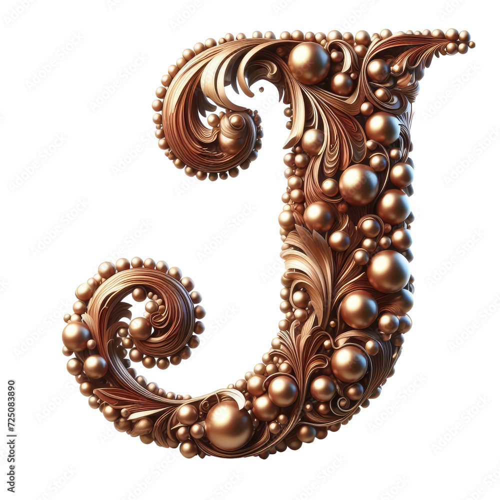 Obraz premium Isolated 3D Letter on a Clear PNG Canvas Generative AI