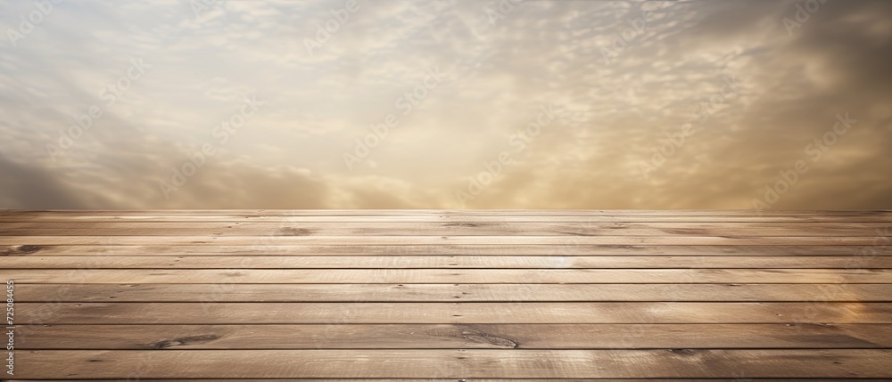 Wooden Floor With Sky in Background Wooden Floor With Sky in Background
