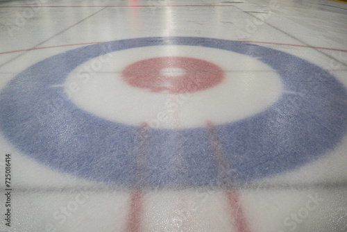 Принти на полотні curling house on arena ice with hockey lines present, would make good background