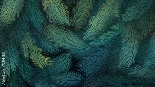 seamless background with coniferous branches pattern, coniferous, fir, 