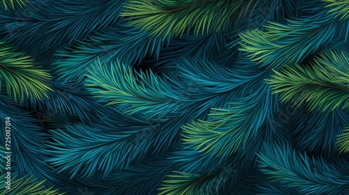 seamless background with coniferous branches pattern, coniferous, fir, 