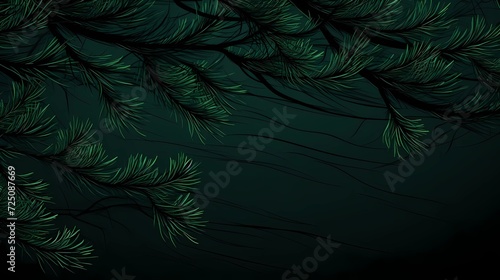 seamless background with coniferous branches pattern, coniferous, fir, 