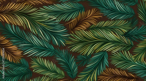 seamless background with coniferous branches pattern  coniferous  fir  