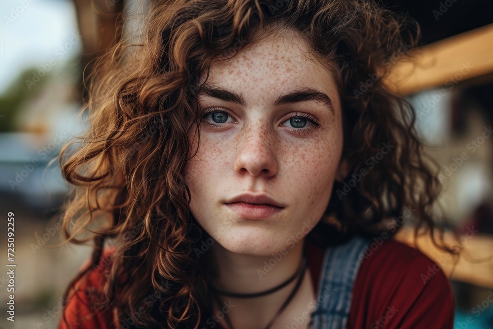 a woman with freckles and red hair a woman with freckles and red hair