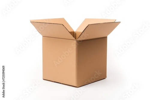 a cardboard box with a open lid © sam