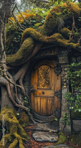 a door in a tree