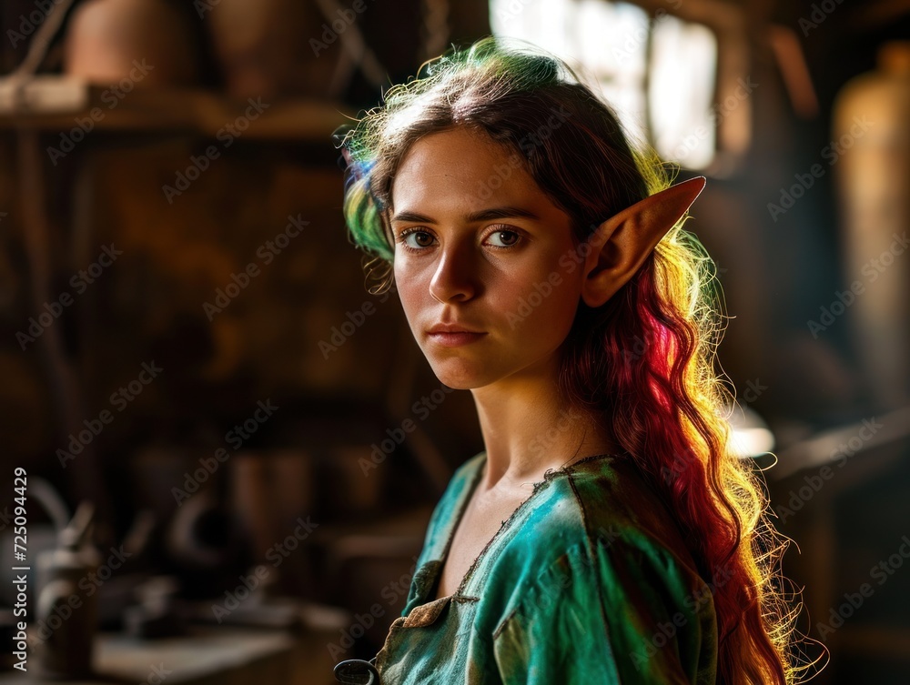 Obraz premium a woman with long hair and elf ears