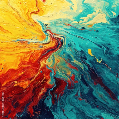 a colorful painting of different colors