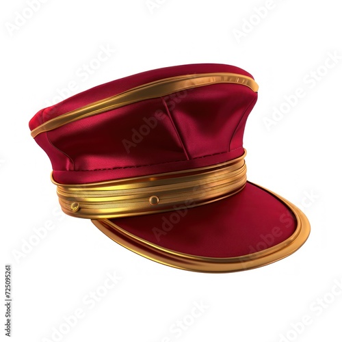 a red and gold hat