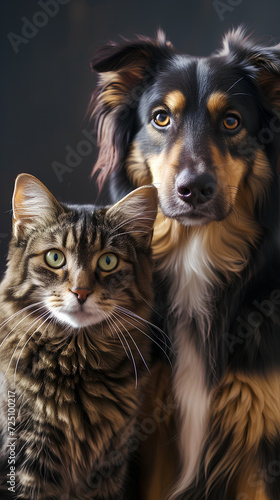 Dog and cat together 