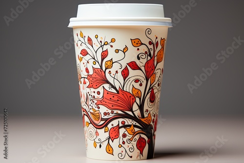 Autumnal Flair Coffee Cup Design