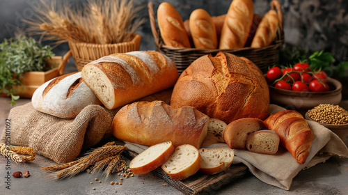 Assorted Bread Placed on a Table