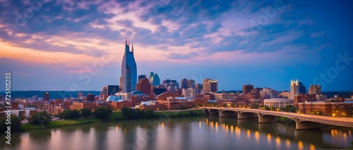 Panoramic view of charlotte north carolina at sunset, america, apartment, architecture, banking, beautiful, big, blue, building, business, carolina, center, charlotte, city, commerce, district, down photo