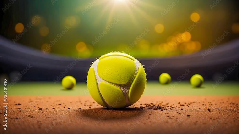 Tennis ball on the court. Sport background. 3d rendering, court, sport, tennis, ball, isolated, 3d, background, white, equipment, fun, render, competition, play, rendered, on, concept, rendering