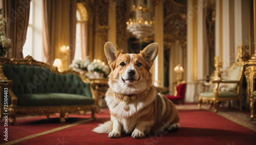 Royal Corgi Dog Queen Elizabeth II King Charles III Pet Royalty in the Buckingham Palace photo