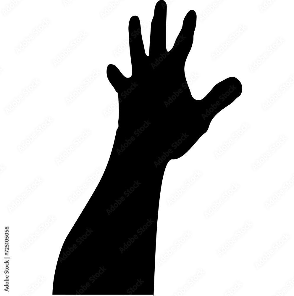A hand extended in silhouette A hand extended in silhouette